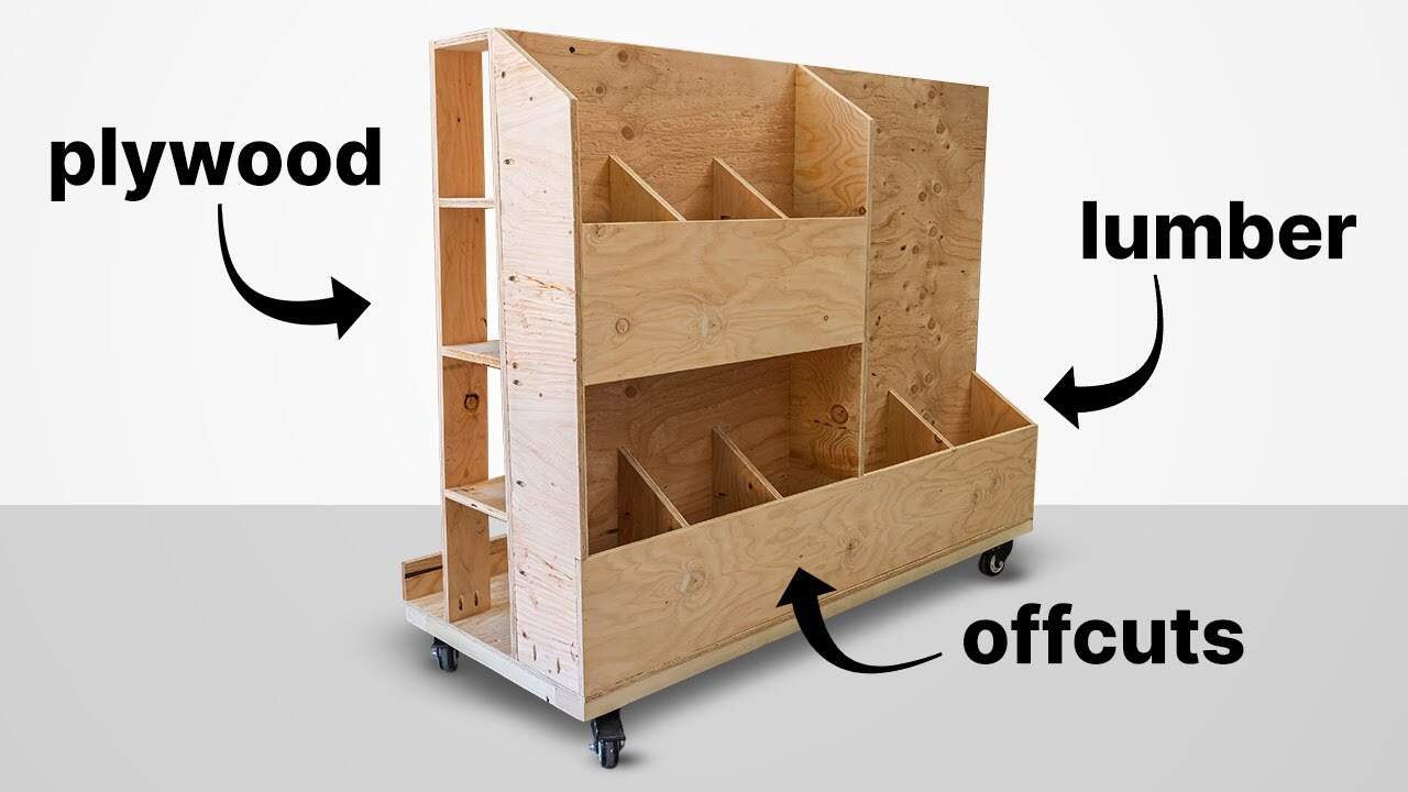 Compact Lumber Storage Cart for Your Workshop