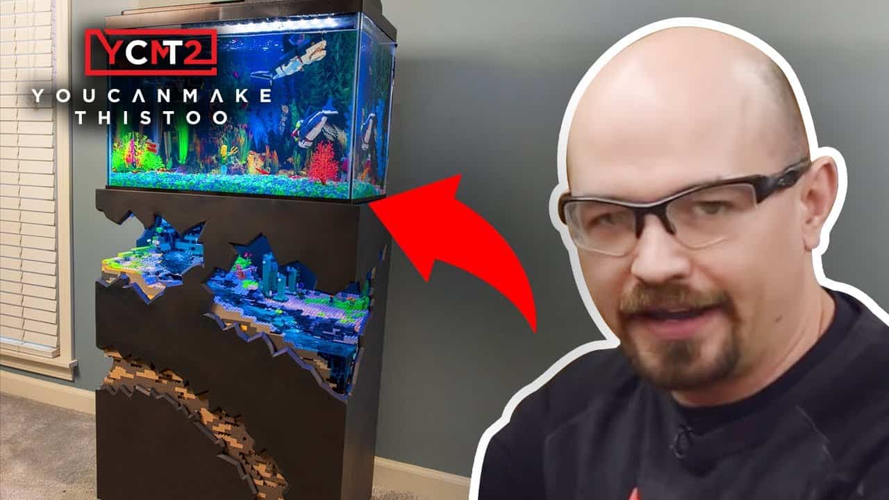Epoxy and LEGO Aquarium Stand with Hidden Storage