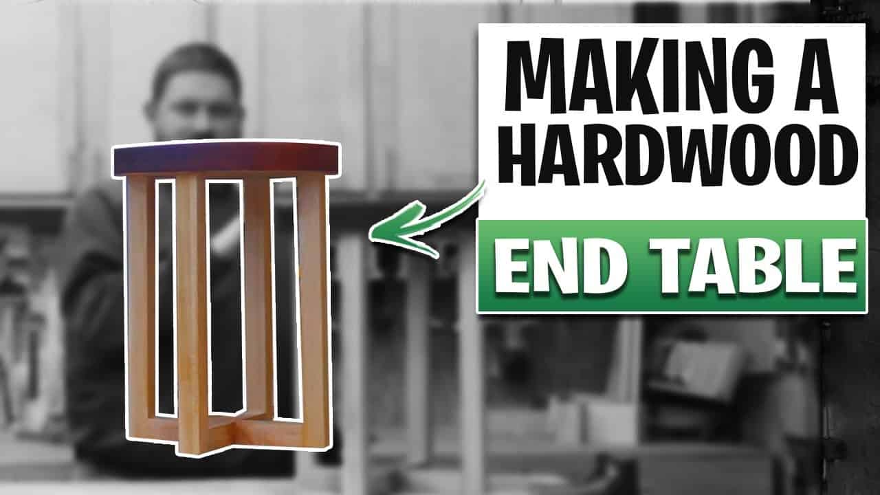 Hardwood End Table with Maple Legs and Sapele Top