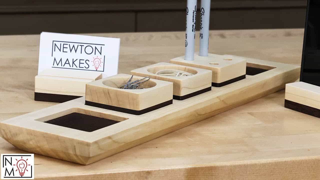 Customizable Tray Organizer with Maple and Wenge Veneer