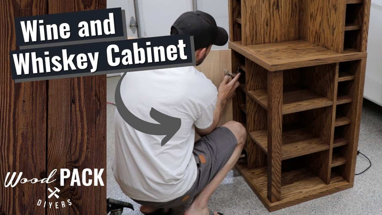 Custom Wine and Whiskey Cabinet with LED Display and Storage