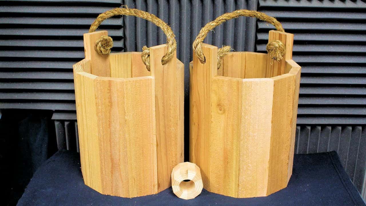 Simple Wooden Bucket for Home or Garden Use