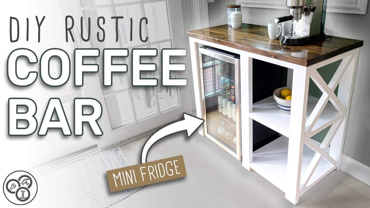 Coffee Bar and Mini Fridge