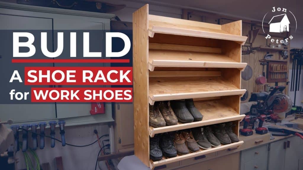 Simple Shoe Rack For Work Boots And Shop Storage