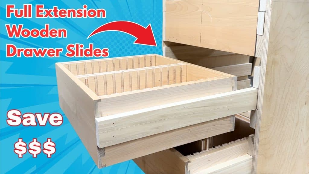 Wooden Drawer Slides For A Custom Storage Cabinet