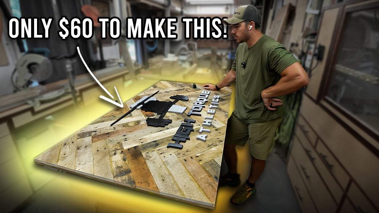 DIY Pallet Wood Business Sign with Epoxy Finish