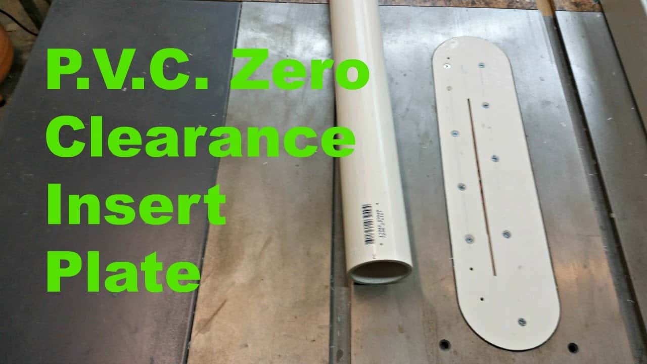 video thumbnail for 'How to make a zero clearance insert plate for a table saw with p.v.c.'