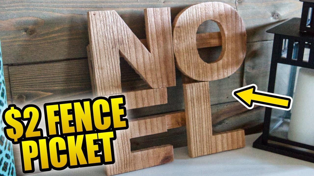 video thumbnail for 'Turn One Fence Picket Into a $40 Christmas NOEL Sign (Beginner Friendly!)'
