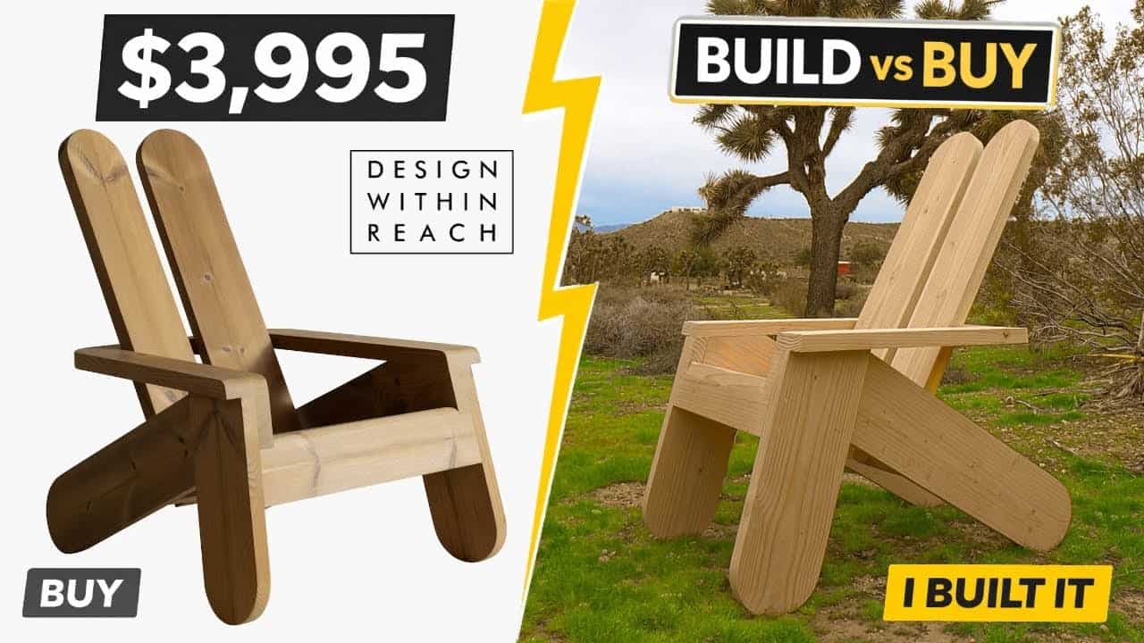 video thumbnail for 'Build vs Buy: DIY Modern Outdoor Adirondack Chair'