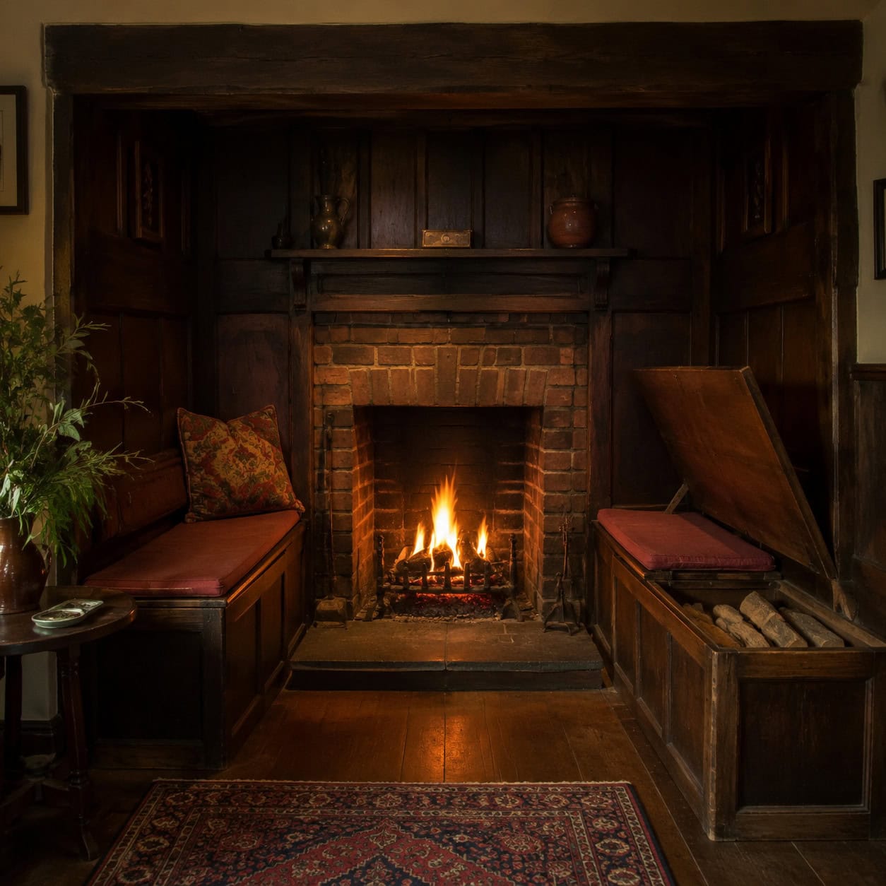 Inglenook Fireside Benches