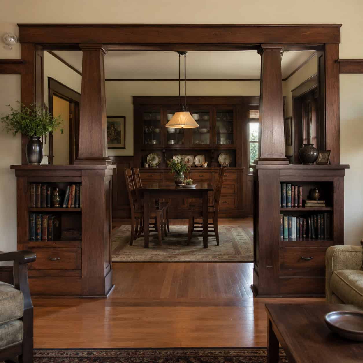 Colonnade Room Divider With Storage Pedestals