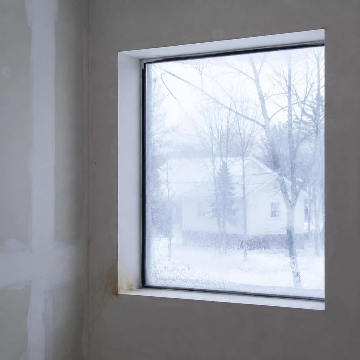 Bare Drywall Window Returns