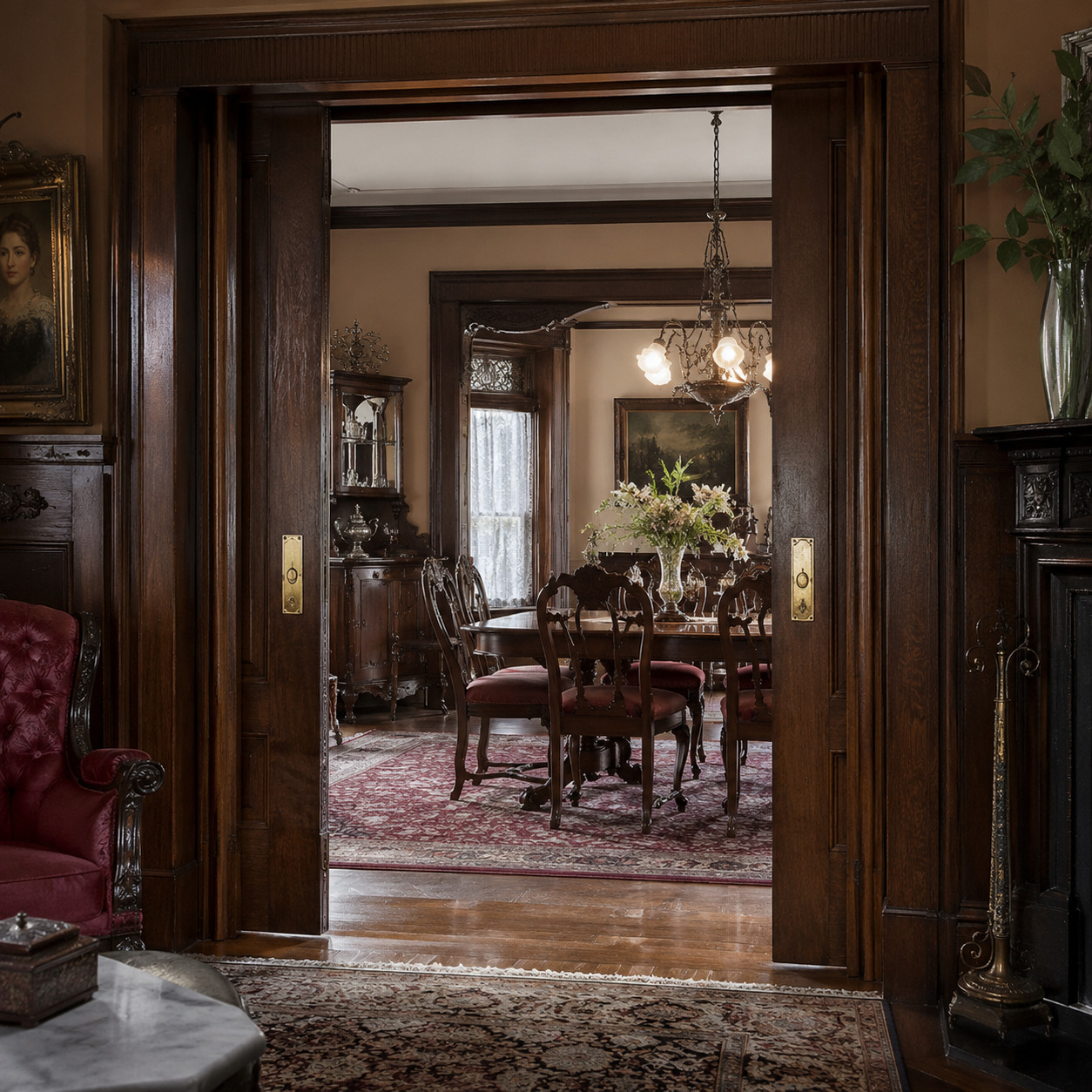 Pocket Doors That Slid Into the Walls