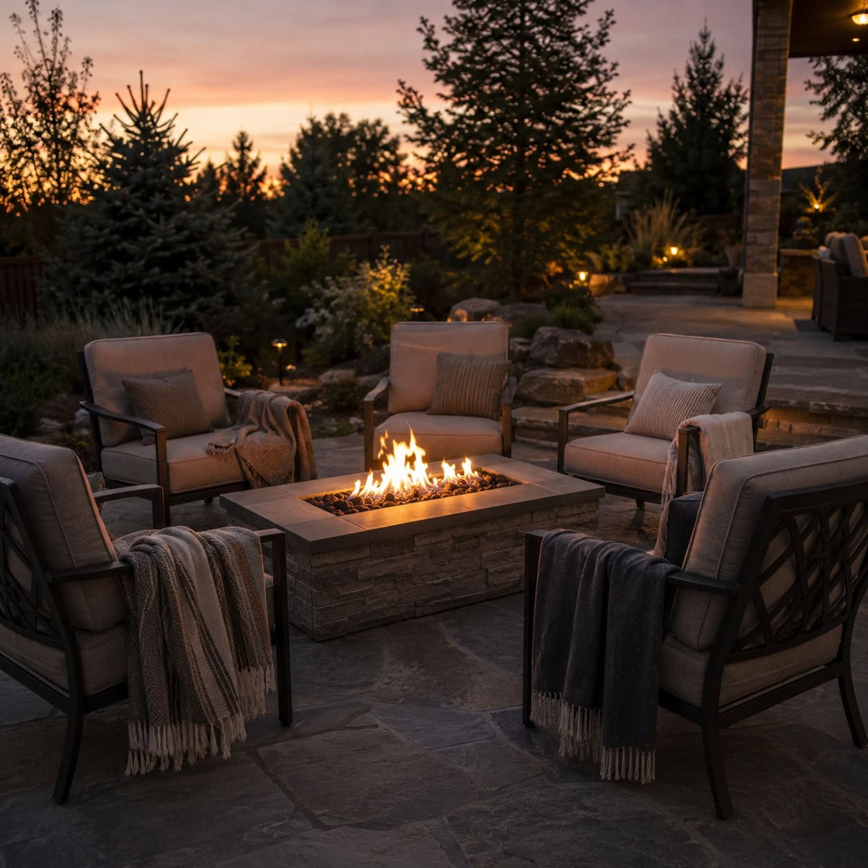 A Fire Feature to Anchor the Room