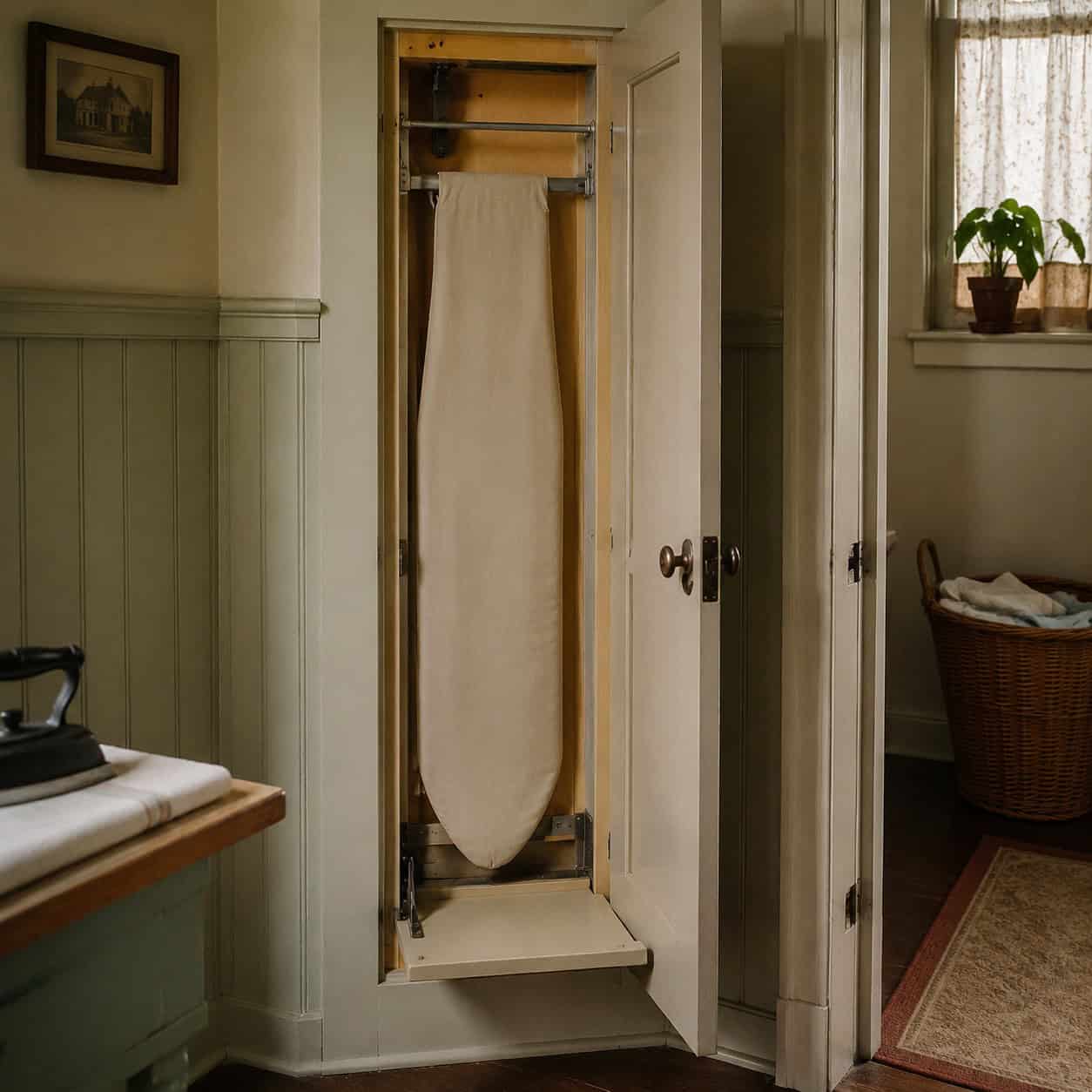 Fold-Out Ironing Board Cupboard