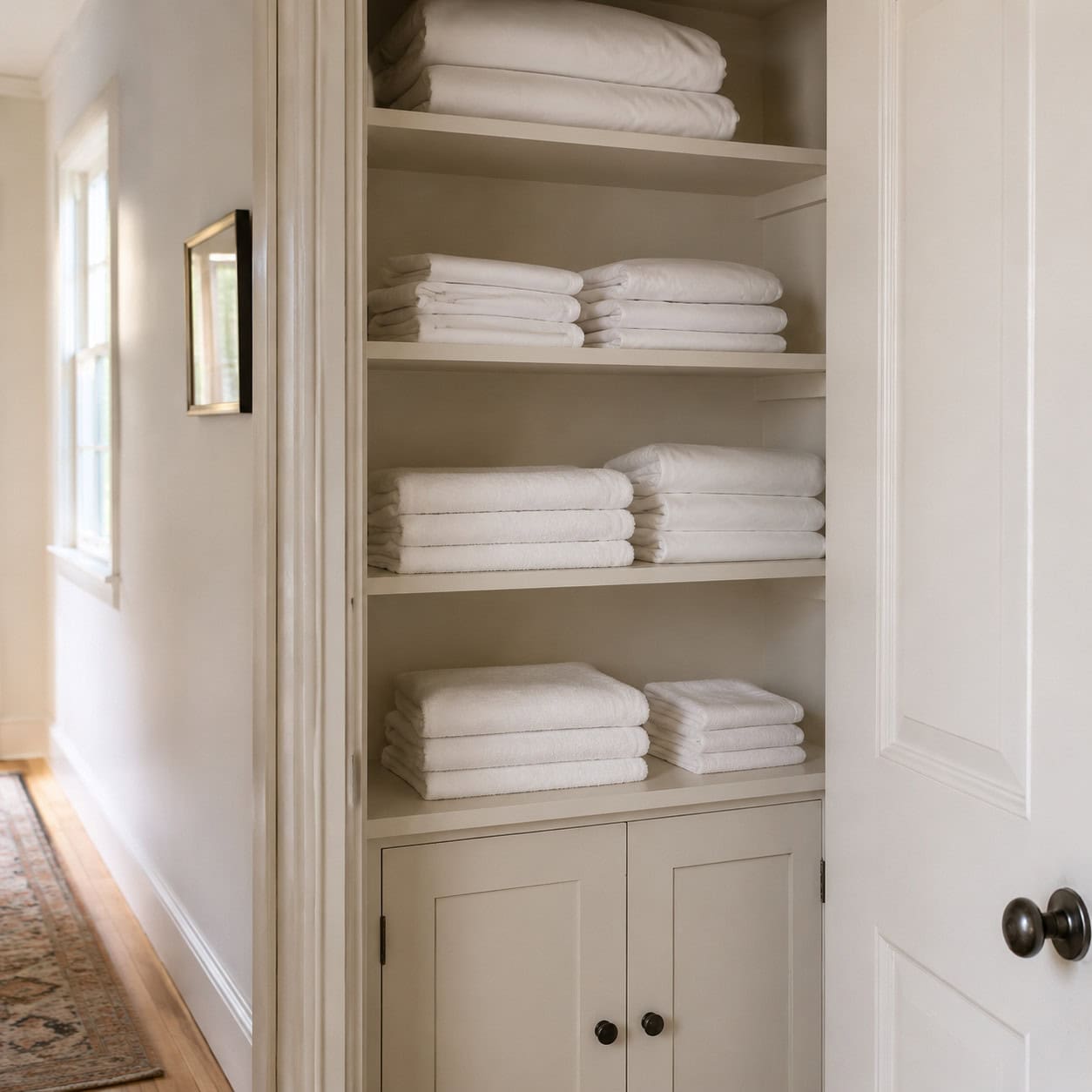 Shallow-Shelf Linen Closet