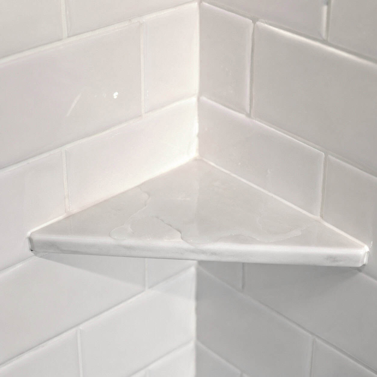 The Pre-Fab Shower's Angled Tile Soap Dish