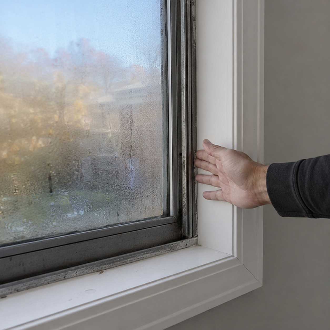 Old Single-Pane Windows Behind a Pretty Interior