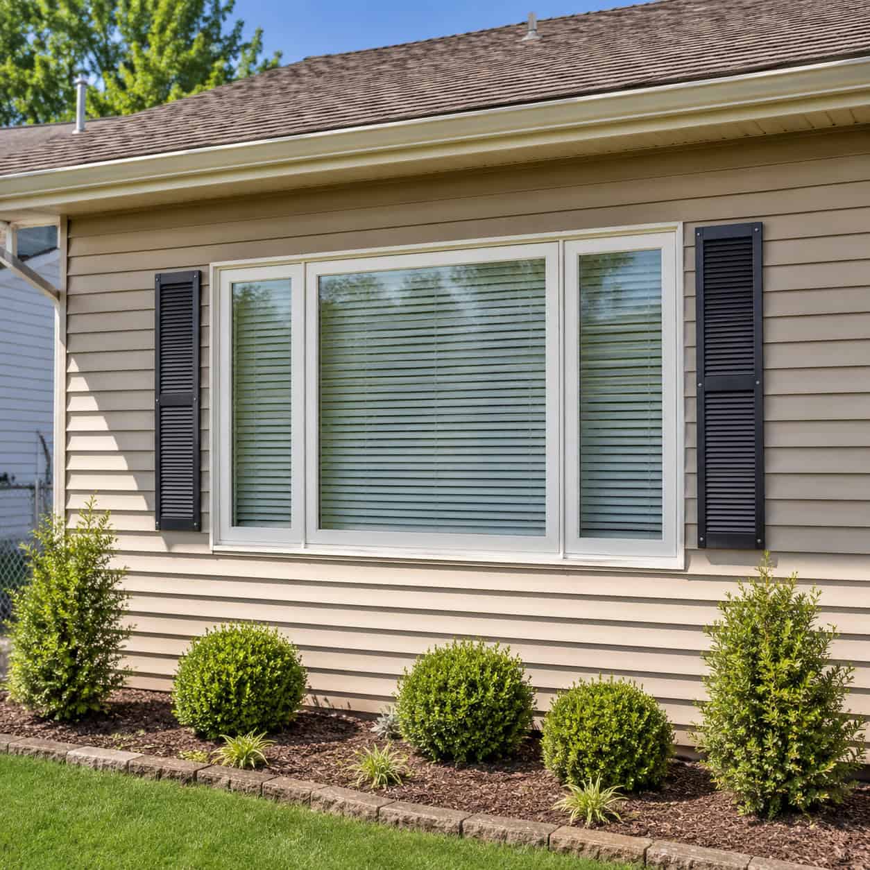 Undersized Vinyl Shutters With Louvers Facing the Wrong Way