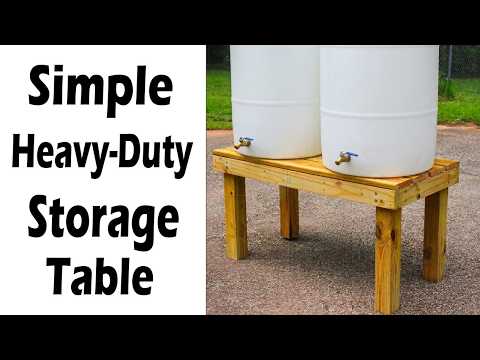 Simple Water Barrel Rack for Garden Collection