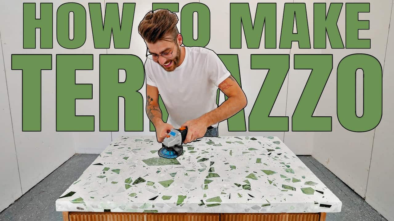 DIY Terrazzo Countertop From Broken Marble Tiles