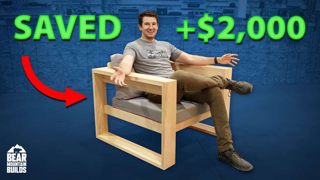 Affordable Modern Outdoor Chair Using Construction Lumber