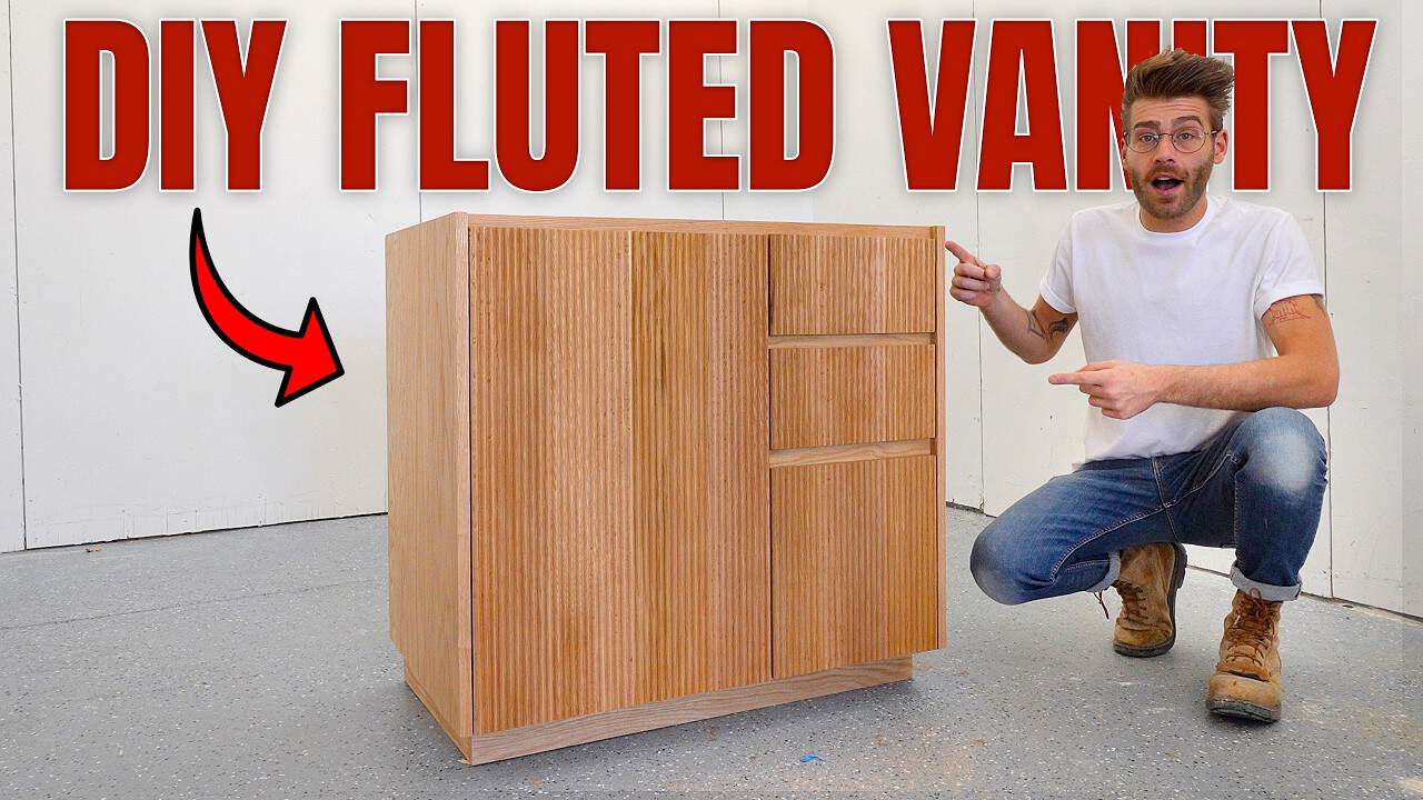 DIY Fluted Bathroom Vanity with Custom Router Technique
