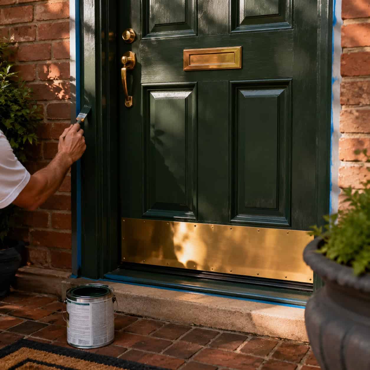 Paint the front door a saturated, confident color