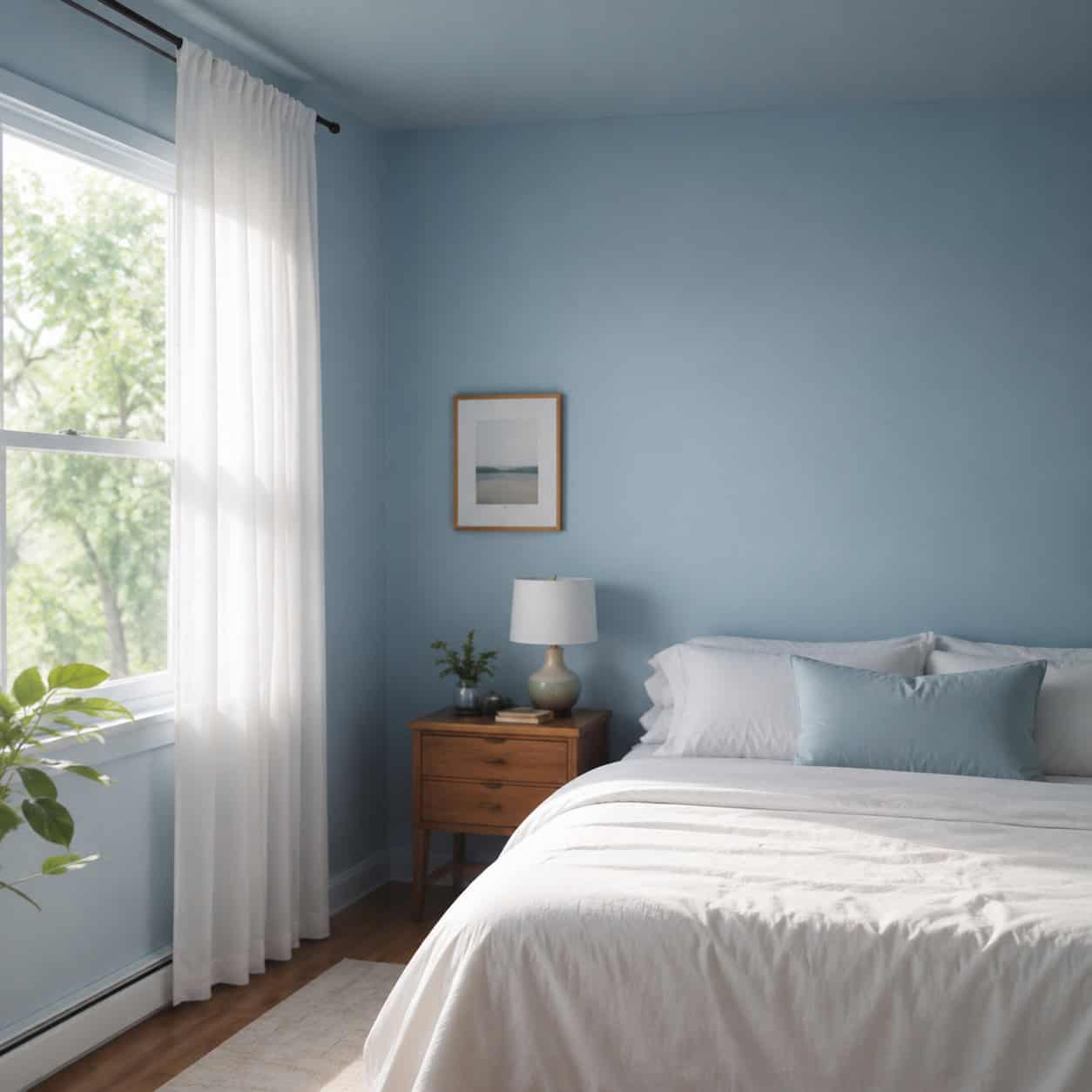 Let a cool color pull the walls back