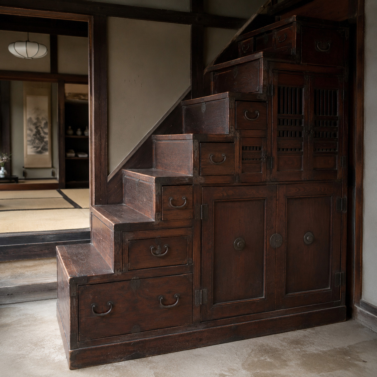 The Tansu Staircase Chest (Kaidan Dansu)