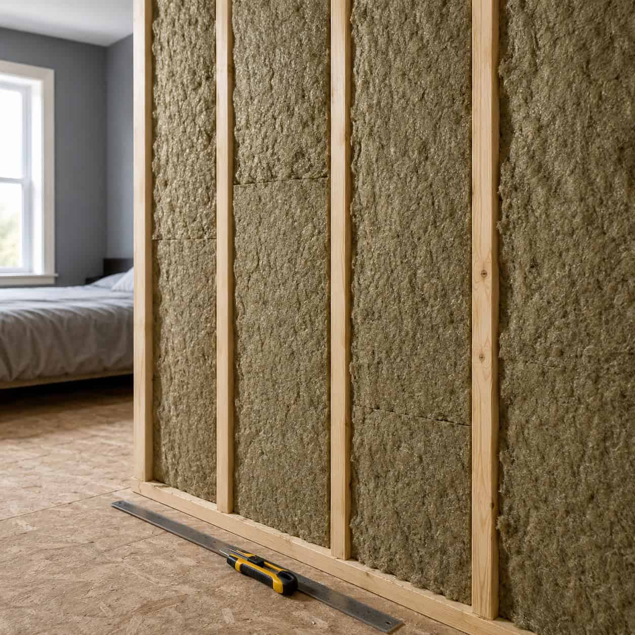 Mineral Wool in Interior Walls for Sound and Fire