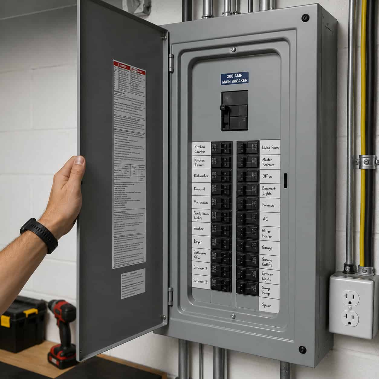 An Updated 200-Amp Electrical Panel