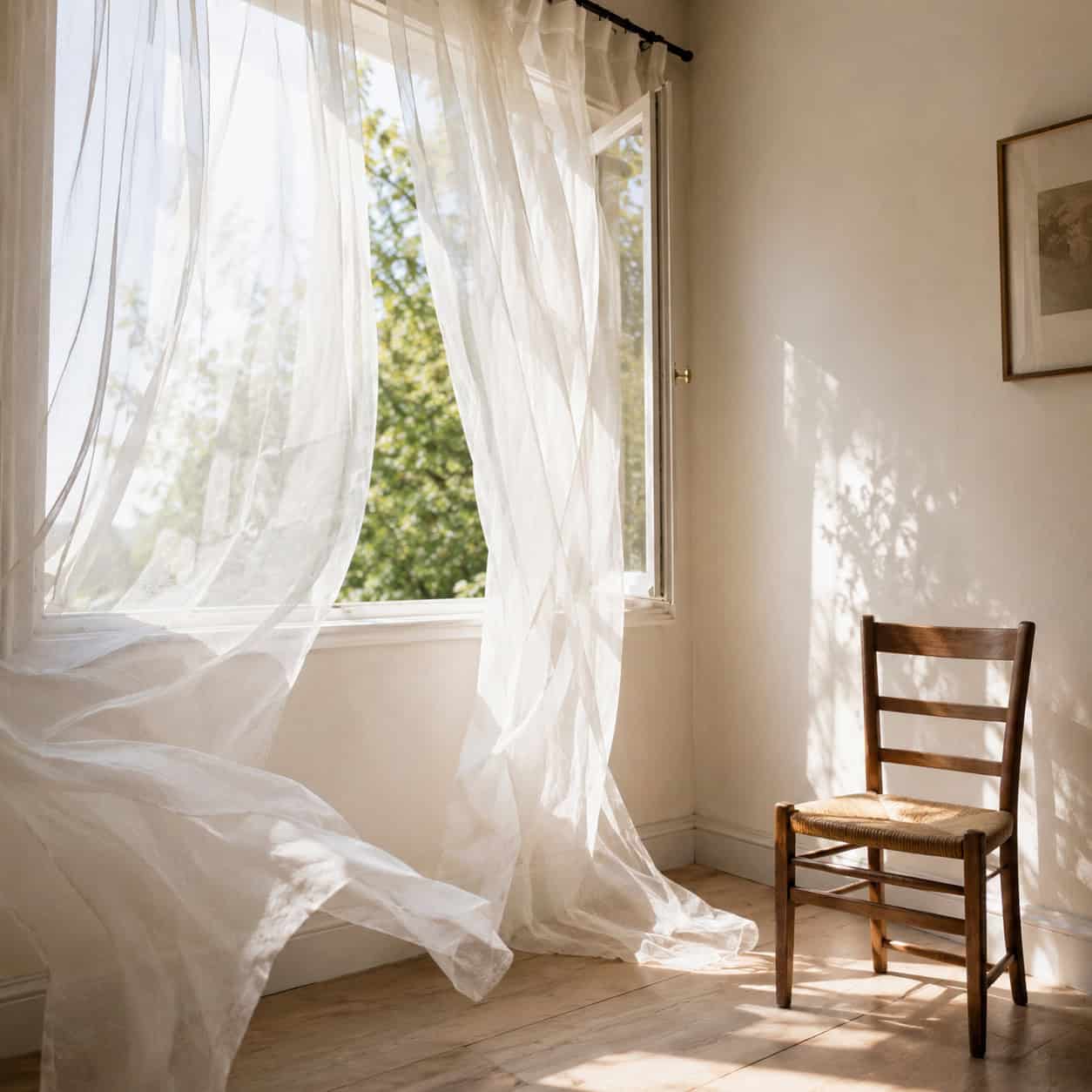 Keep window dressings sheer and light