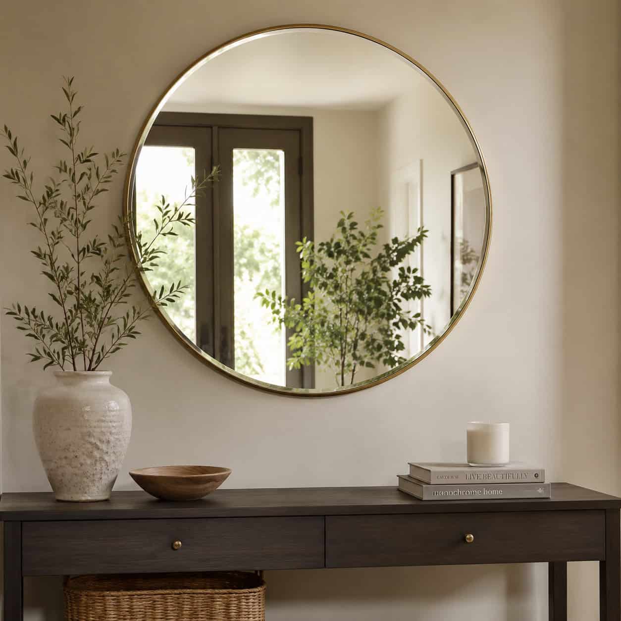 Hang a mirror at eye level