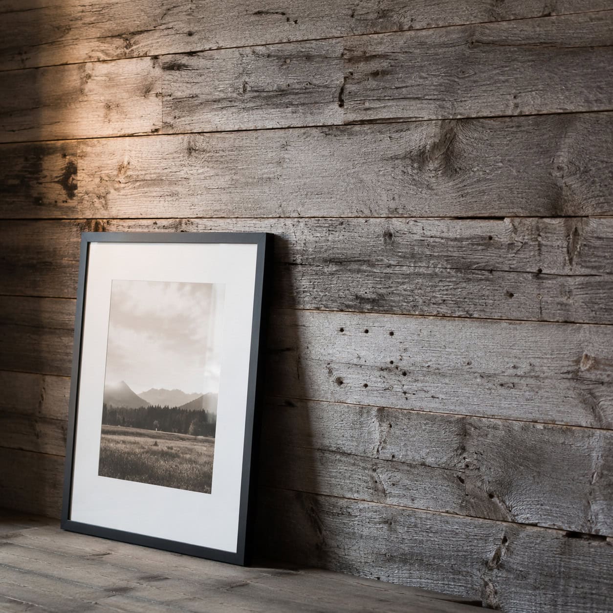 Reclaimed Wood Plank Wall