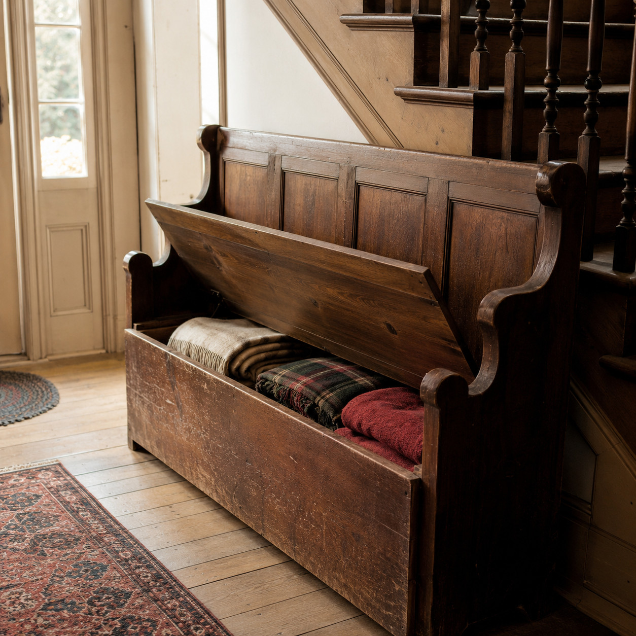 The Hall Settle With Lift-Top Seat