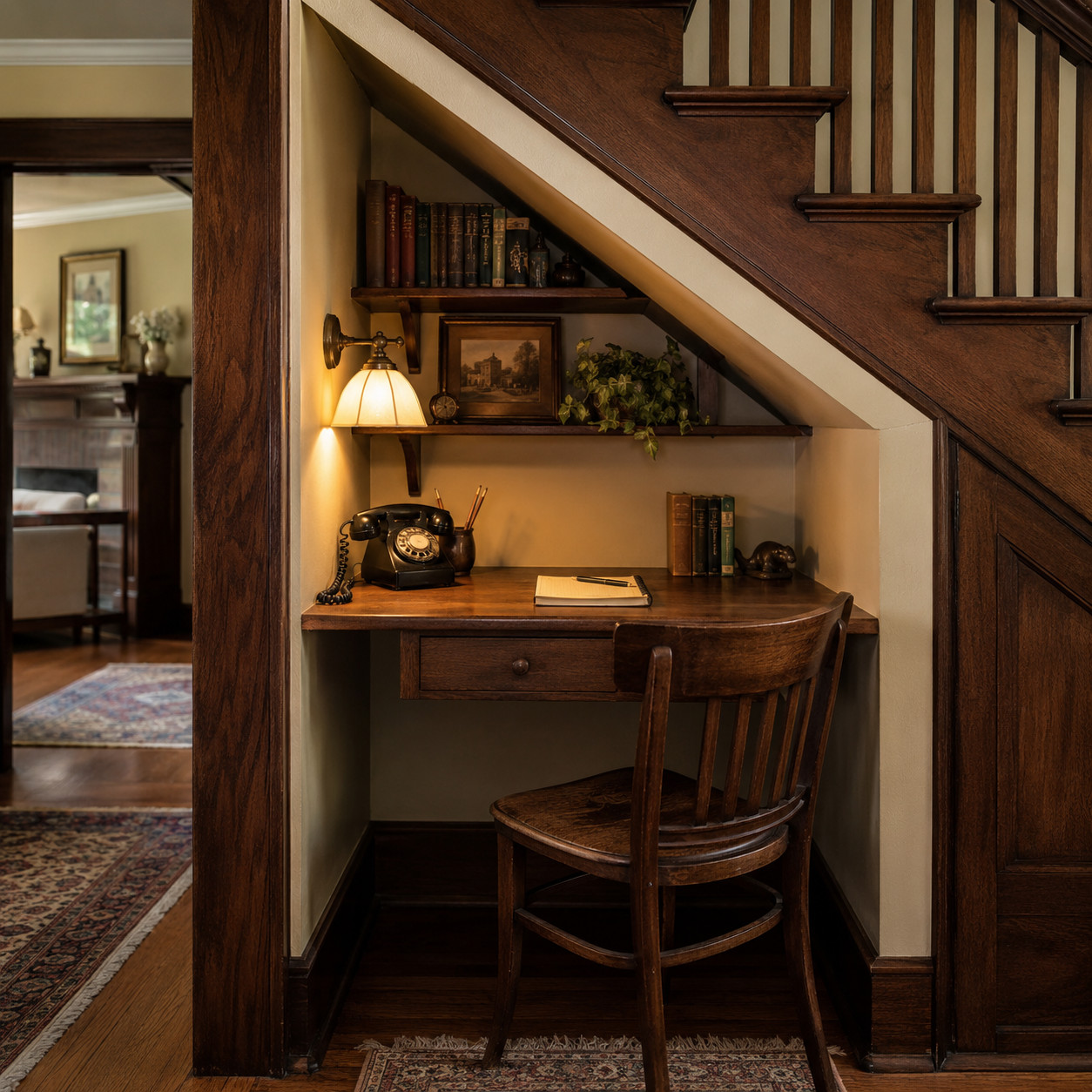 The Under-Stair Desk & Telephone Nook