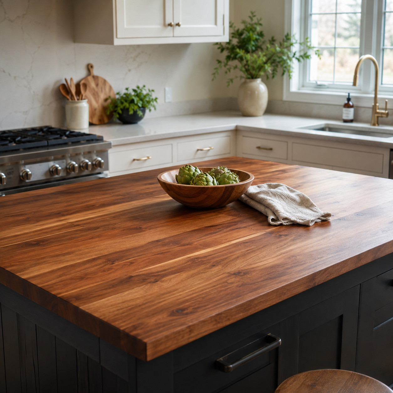 Butcher Block or Stone-Remnant Countertops