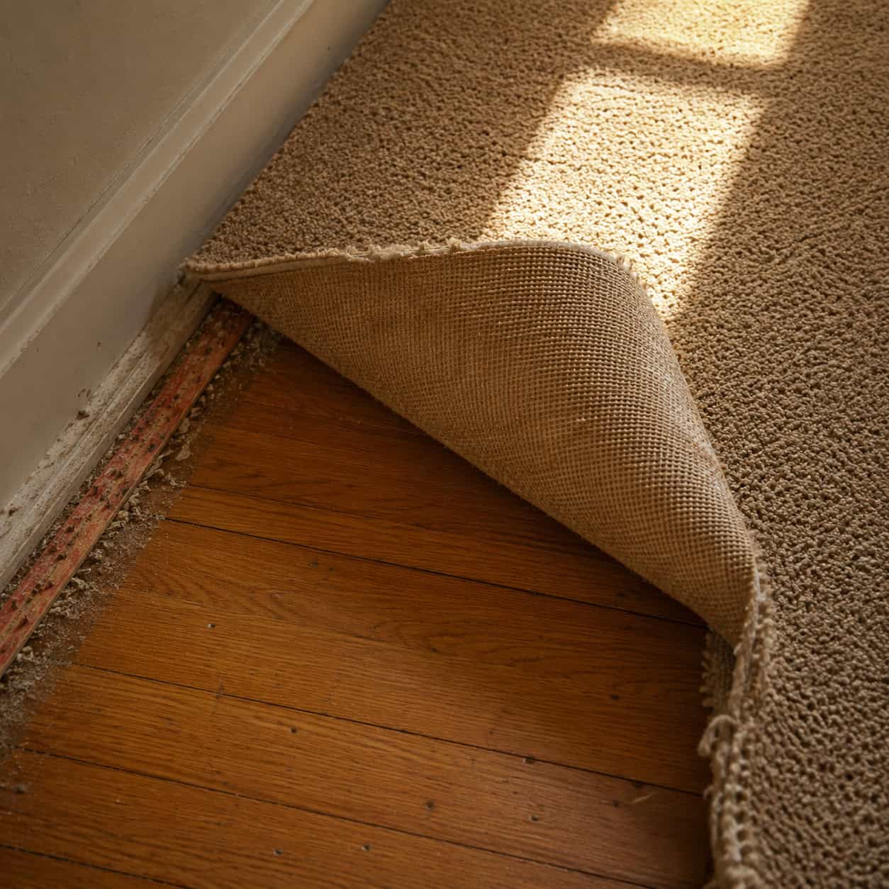 Hardwood Hiding Under the Carpet