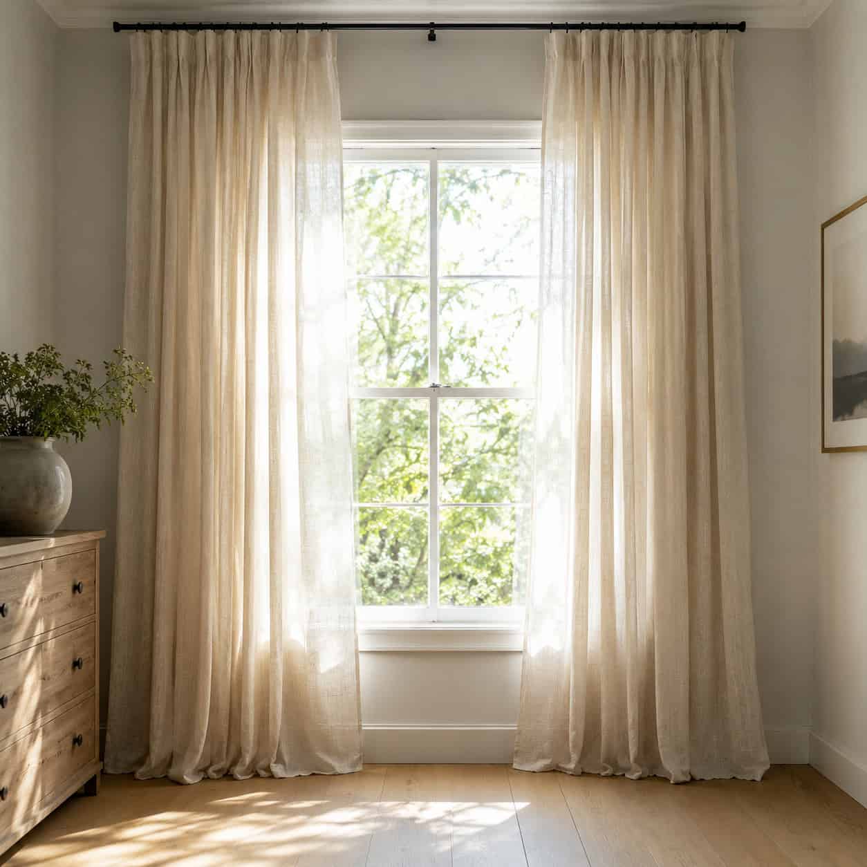 Curtains Hung High and Wide