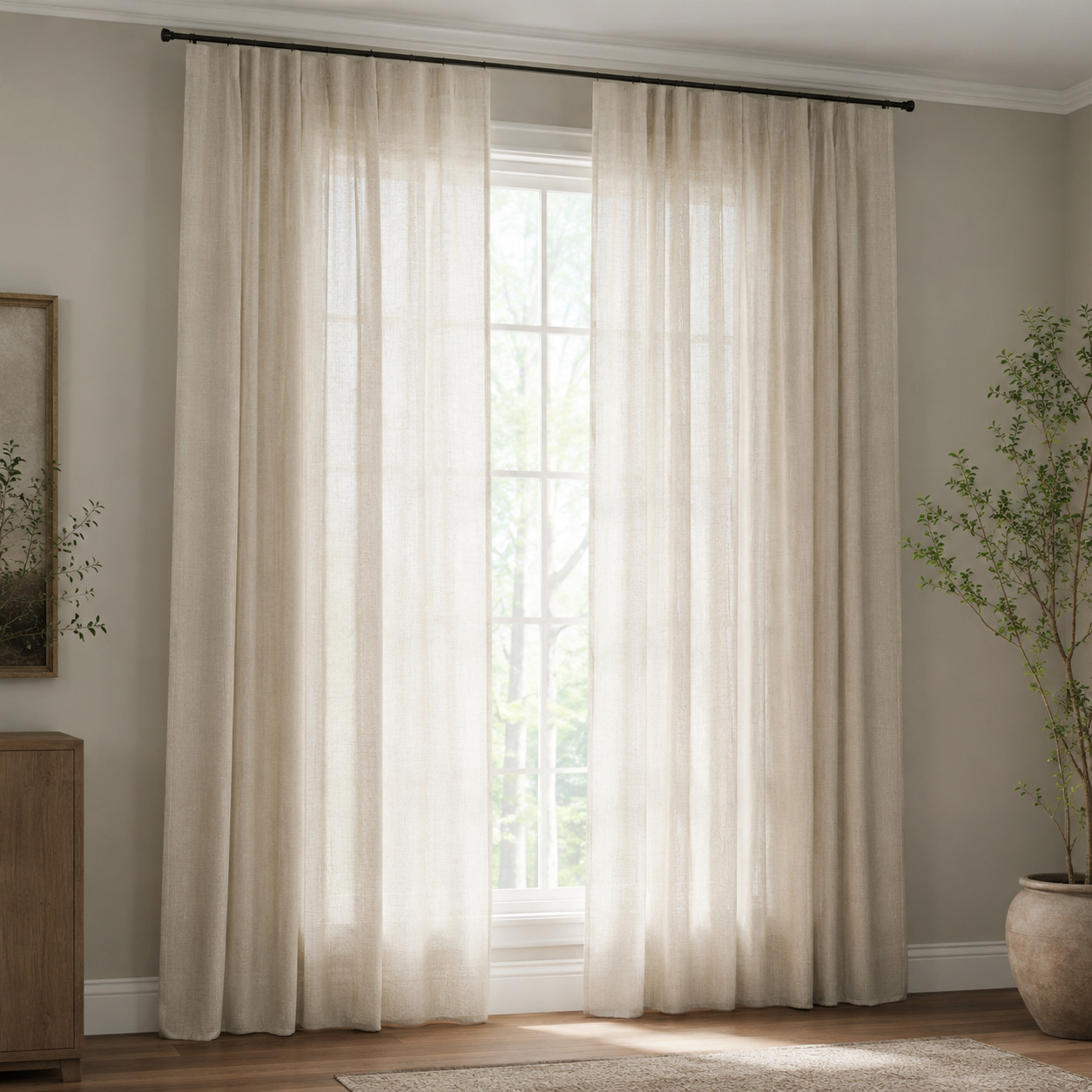 Curtains Hung High and Wide