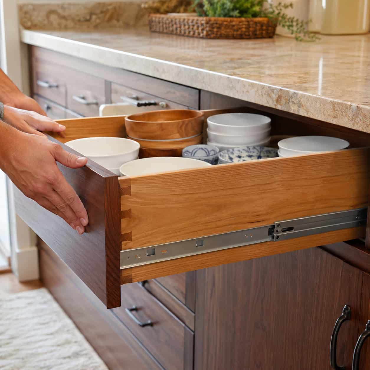 Dovetail Drawer Boxes with Full-Extension Soft-Close Glides