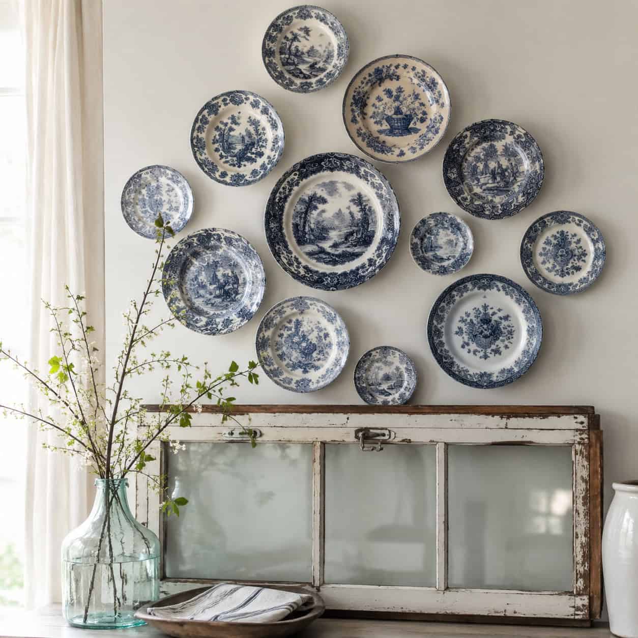A Vintage Plate Wall