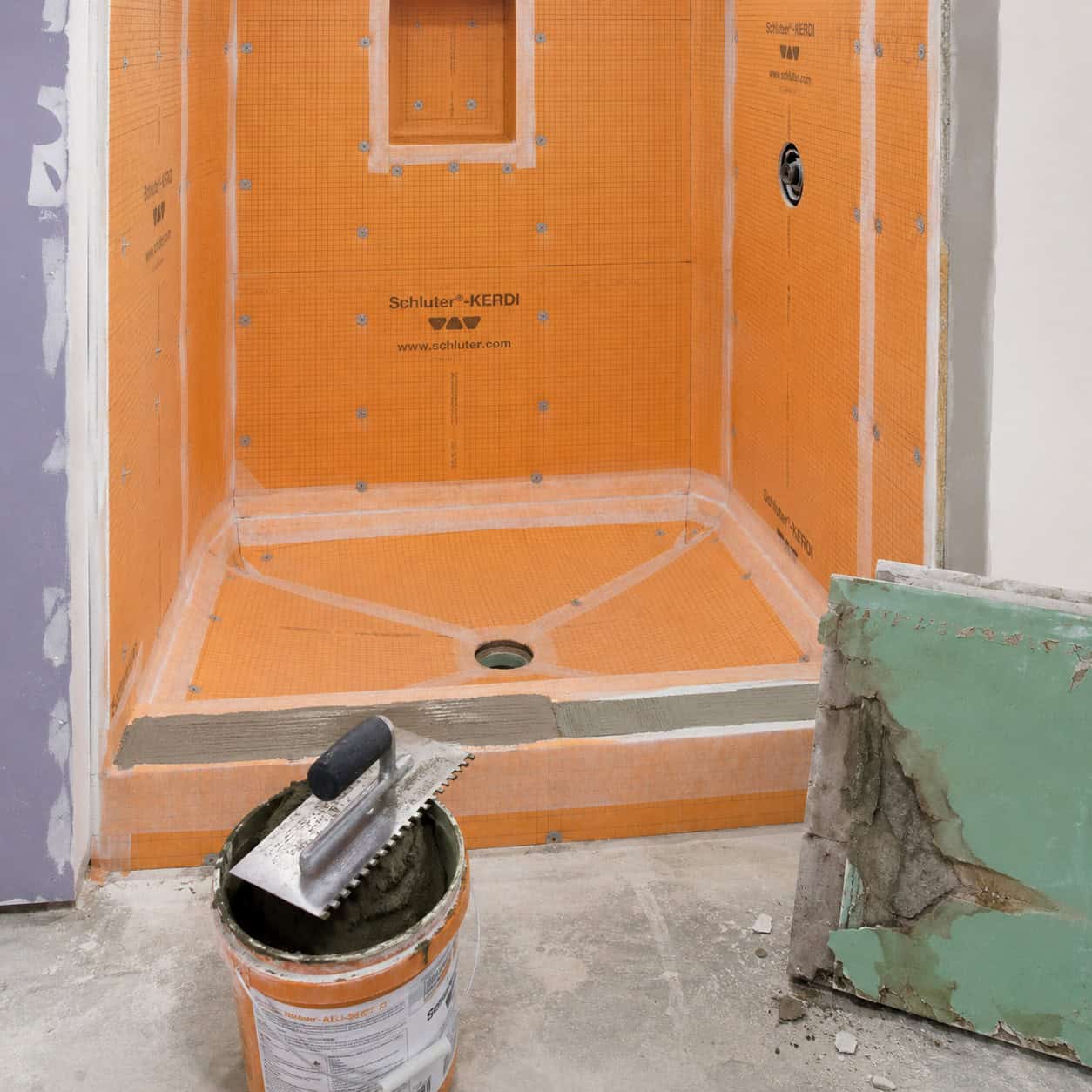 Schluter Kerdi Bonded Waterproofing Instead of Greenboard
