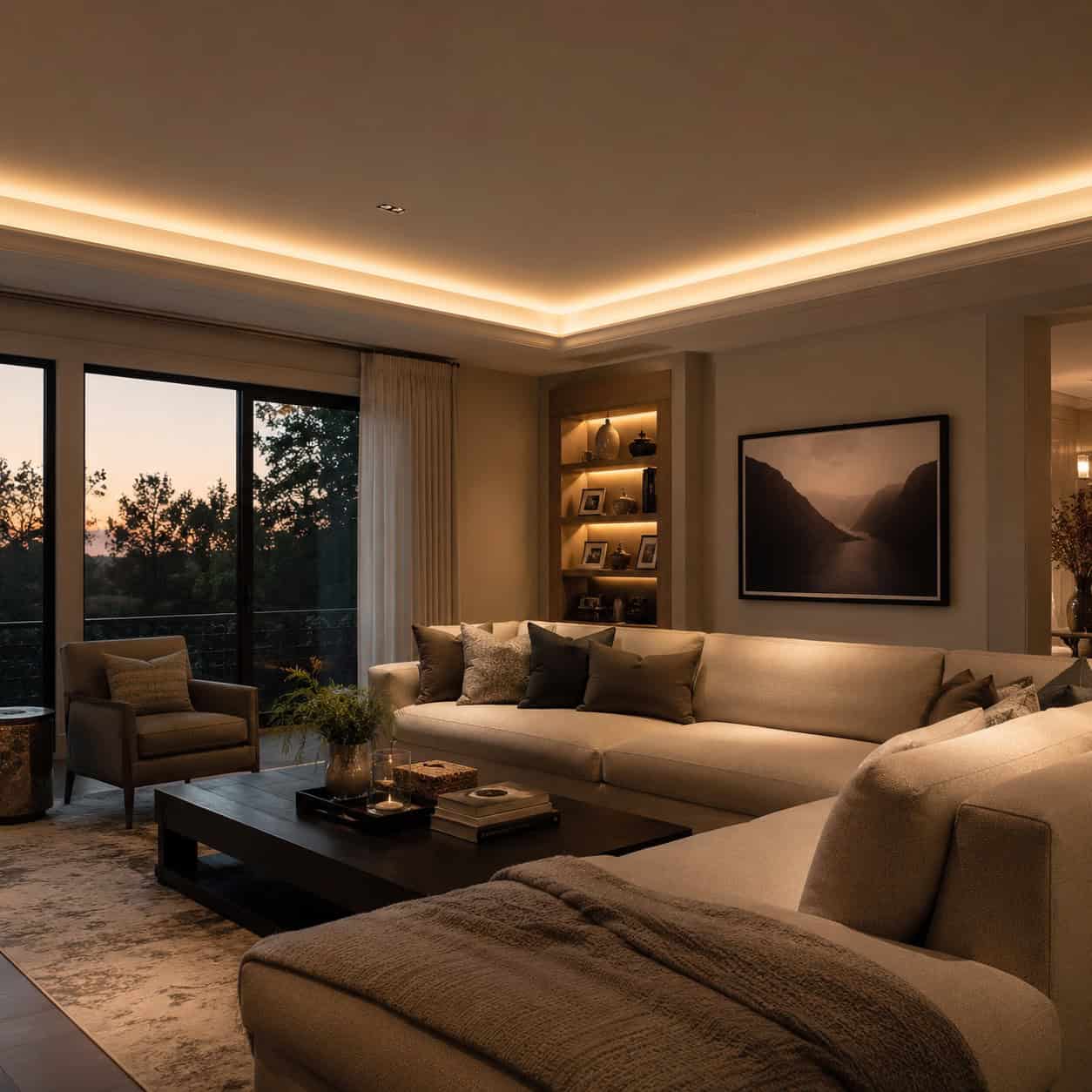 Cove Lighting in the Crown Molding