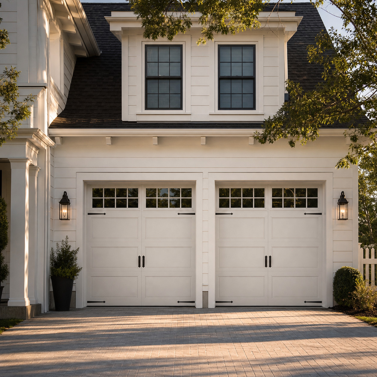 Insulated Garage Door Matched to the Façade