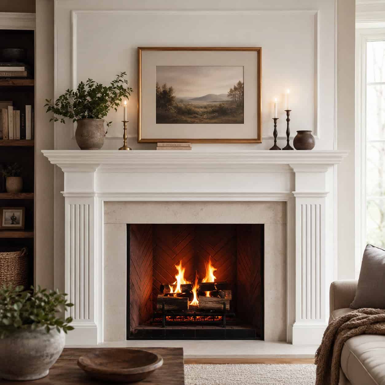 A Real Fireplace Mantel and Surround