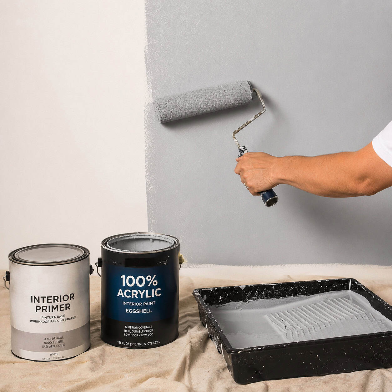 Quality 100% Acrylic Paint and a Real Primer Coat