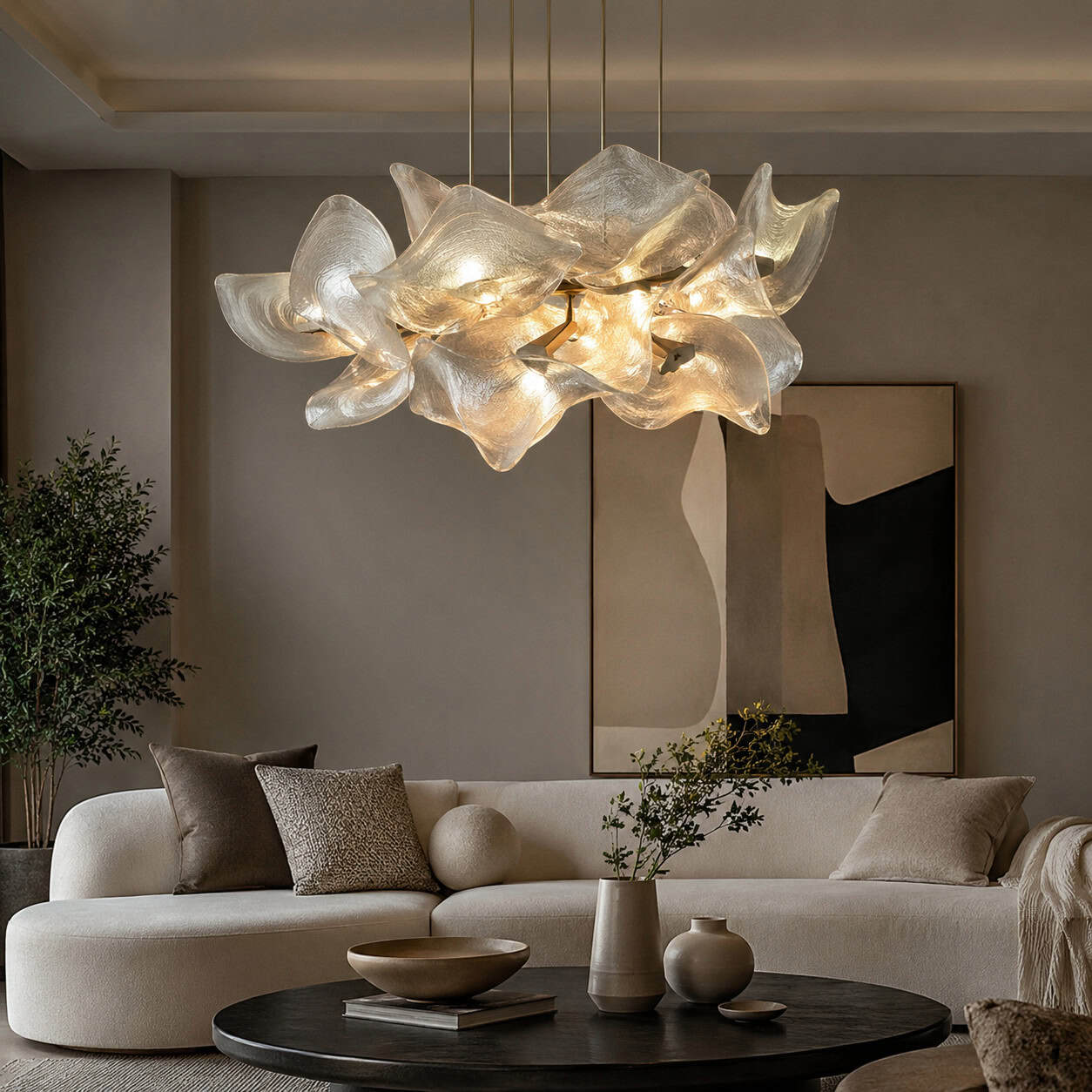 A Sculptural Statement Chandelier