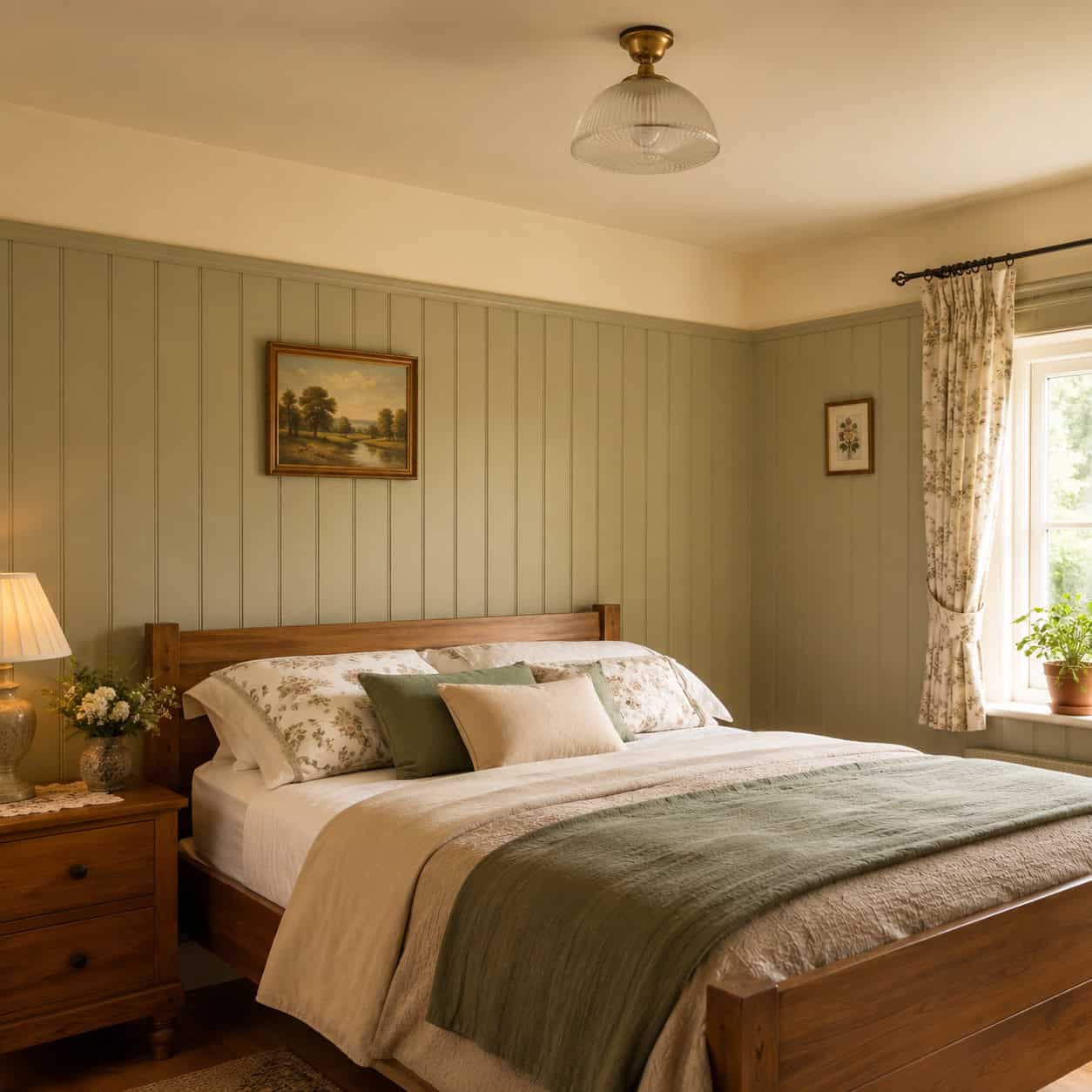 Add height with vertical stripes or tall wainscoting